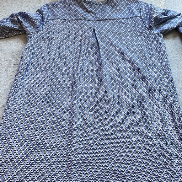 Southern Tide Blue and White Geometric Pattern Dress size XL - Picture 3 of 6